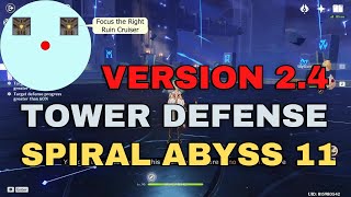 How to Defend the Monolith in Spiral Abyss Floor 11 Chamber 1  GenshinImpact V24 [upl. by Ainattirb99]