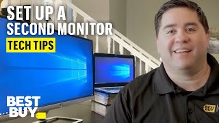 Upgrade Your Workspace With a Second Monitor  Tech Tips from Best Buy [upl. by Jessamyn756]