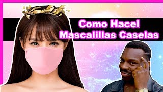 Como hacer MASCARILLAS de TELA Tapabocas barbijos cubrebocas FACIL en 3 min [upl. by Rosenberger]