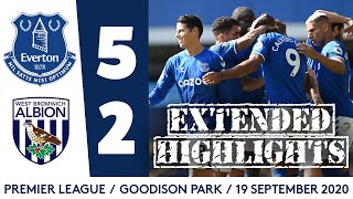 EXTENDED HIGHLIGHTS EVERTON 52 WEST BROM [upl. by Lehet]