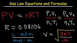 Gas Laws  Equations and Formulas [upl. by Nylirem]