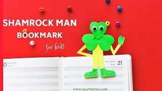 StPatricks day crafts for kids Shamrock man bookmark craftpopsicle stick crafts for kids [upl. by Atiuqahc]