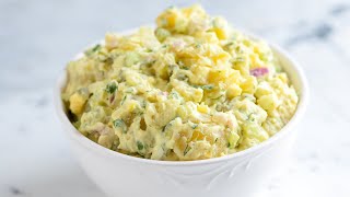 Easy Creamy Potato Salad Recipe [upl. by Jemy]