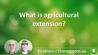 What is agricultural extension [upl. by Redvers]