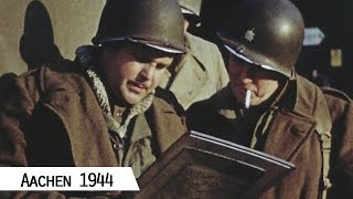 Aachen  Liberation in October 1944 in color and HD [upl. by Adnalra668]