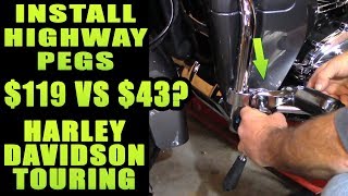 How To Install Highway Pegs Harley Davidson Touring [upl. by Anivlem]