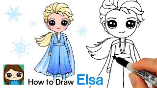 How to Draw Elsa  Disney Frozen 2 [upl. by Charisse]