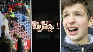 BOTTLES THROWN AT PLAYERS  Wigan vs Bolton Vlog [upl. by Astrahan504]