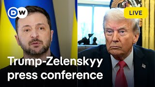 US President Trump and Ukraines President Zelenskyy hold press conference  DW News [upl. by Lan636]