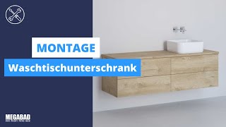 Architekt Waschtischunterschrank  Montage  Megabad [upl. by Nilson191]