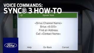 SYNC 3 Voice Commands  SYNC 3 HowTo  Ford [upl. by Allimac]