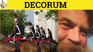 🔵 Decorum Decorous  Decorum Meaning  Decorum Examples  Decorum Definition  GRE 3500 Vocabulary [upl. by Ahsena3]