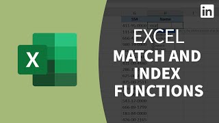 Excel Tutorial  Using The MATCH and INDEX Functions [upl. by Alexander]