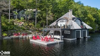 Custom Rustic Muskoka Cottage amp Boat House [upl. by Connel]