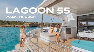 Lagoon 55 Walkthrough amp Details [upl. by Eidnak614]