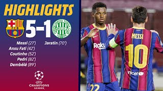 HIGHLIGHTS amp REACTION  Barça 51 Ferencváros [upl. by Lewendal]