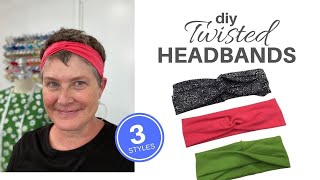 DIY TWITSTED HEADBANDS  3 EasyToMake Styles [upl. by Lemcke]