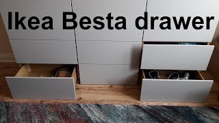 Ikea Besta drawer assembly amp installation [upl. by Hentrich]