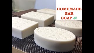 HOW TO MAKE A HOMEMADE BAR SOAP FROM SCRATCH [upl. by Eirret972]