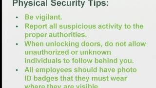 Security Awareness Training Physical Security [upl. by Alios]