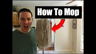 How To Mop Floors  Simple Cleaning Tutorial [upl. by Enetsirhc]