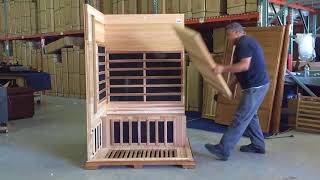 Two Person Elite Far Infrared Sauna assembly [upl. by Avihs]