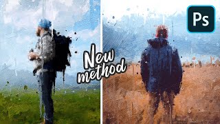 Photo to Oil Painting Effect Without Drawing Skills  Photoshop Tutorial [upl. by Blondelle79]