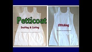 Churidar  Kurti Petticoat  Inner Slip Dress Cutting  Stitching  Complete Tutorial [upl. by Alikam274]