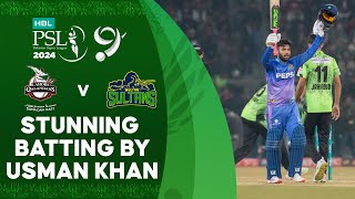 Stunning Batting By Usman Khan  Lahore Qalandars vs Multan Sultans  Match 14  HBL PSL 9  M1Z2U [upl. by Ullyot]