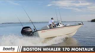 Boston Whaler 170 Montauk Video Boat Review [upl. by Winchell285]