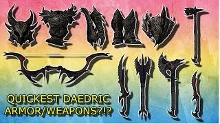 Skyrim How To Get Daedric Armor QUICKESTEASIEST [upl. by Jariah]