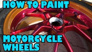 How to Paint Motorcycle Wheels Speed T Project [upl. by Campney491]