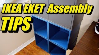 IKEA EKET Modular Storage Cabinet Assembly Tips [upl. by Yttiy453]