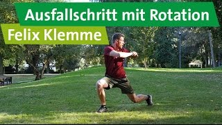 Ausfallschritt mit Rotation – Funktionales Training mit Felix Klemme [upl. by Maurise]