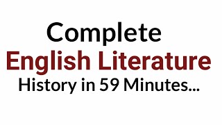 History of English Literature in Hindi [upl. by Nipsirc]