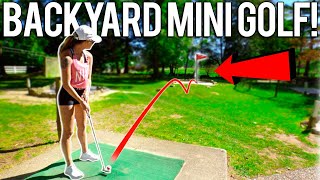 Insane Homemade Golf Course  18 Hole Backyard “Mini” Golf [upl. by Alveta]