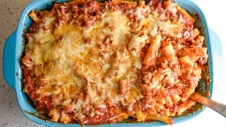 Easy Baked Ziti Recipe with Meat [upl. by Dlorag]