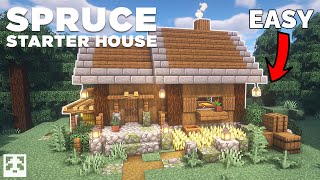 How to build the PERFECT Spruce Starter House Relaxing Tutorial [upl. by Iem]