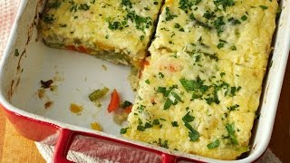 Easy Cheesy Quiche Slice  One Pot Chef [upl. by Sirtemed]