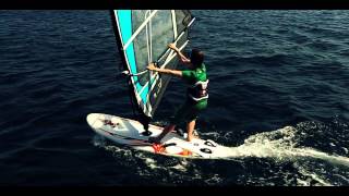 Intermediate Windsurfing Non Planing Carve Gybe [upl. by Hellah444]