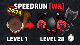 Evowarsio  Speedrun to max level 28 WR All Evolutions in 2414 min [upl. by Darren]