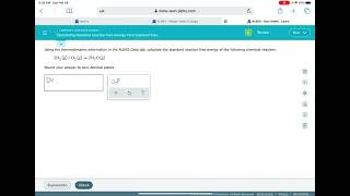 ALEKS Calculating standard reaction free energy from standard energies of formation [upl. by Pleasant]
