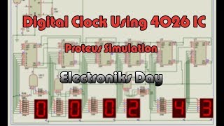 Digital Clock Using 4026 IC  Electroniks Day [upl. by Mis]