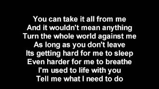 Chris brown Without you lyrics hd [upl. by Anaerol]