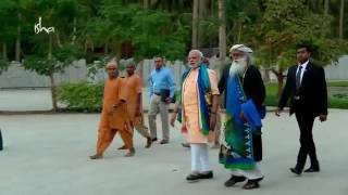 Arrival of our Honourable Prime Minister to Isha Yoga Centre Coimbatore [upl. by Rausch155]