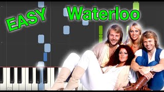 Waterloo Abba EASY Piano Keyboard Tutorial Synthesia [upl. by Waylon36]