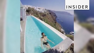 A hotel in Greece is built into a cliff [upl. by Vel520]