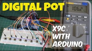 Digital Potentiometer Control Using Arduino  X9C103 [upl. by Drugge]