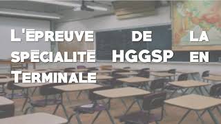 Lépreuve de Bac HGGSP en TERMINALE [upl. by Kirsti506]