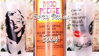 DIYHow I Seal my Cups Modpodge Acrylic Sealer [upl. by Bridgette]